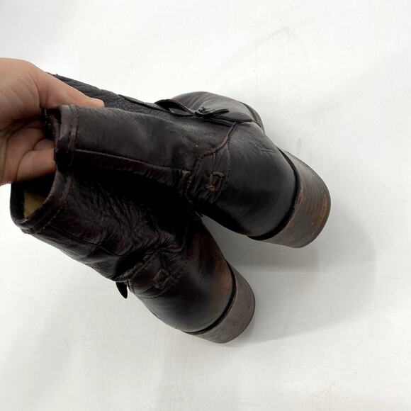 Frye Brown Maroon Leather Ankle booties - Picture 7 of 7